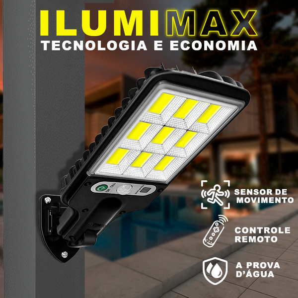 Refletor LED Solar com Sensor de Movimento/ IlumiMax