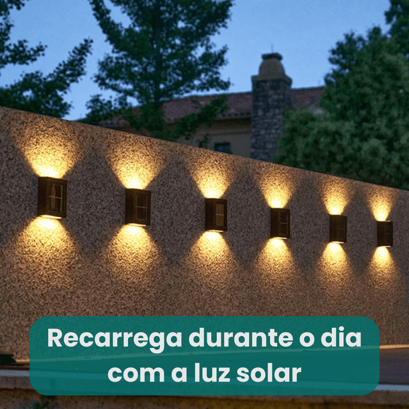 Kit Luminárias LED Recarregáveis com Luz Solar